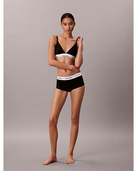Calvin Klein Black Boy Shorts Icon Cotton Modal