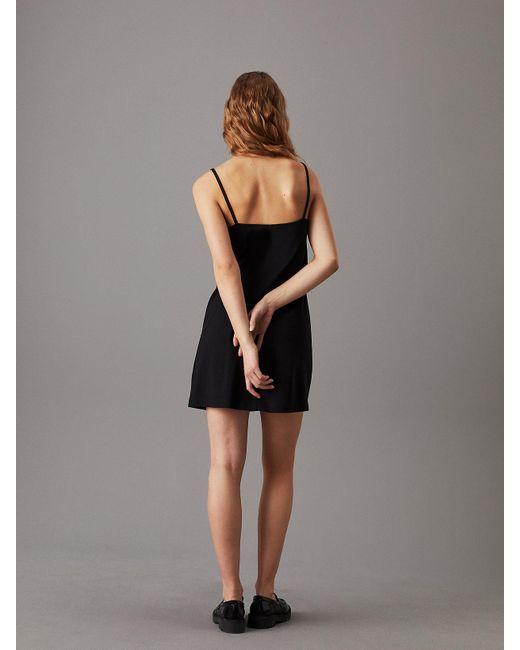 Calvin Klein Black Milano Jersey Camisole Dress