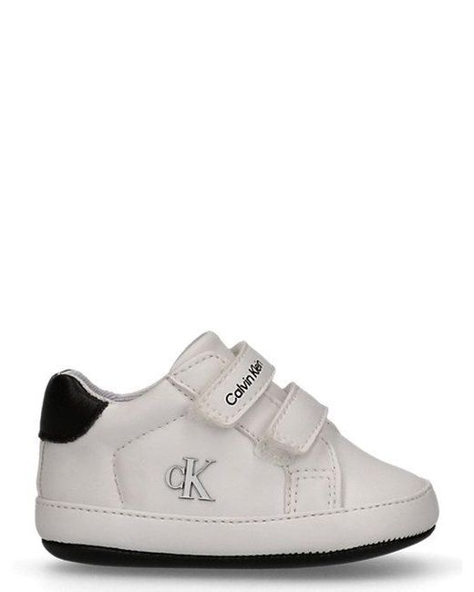 Calvin Klein White Jeans Baby Signature Velcro Trainers for men