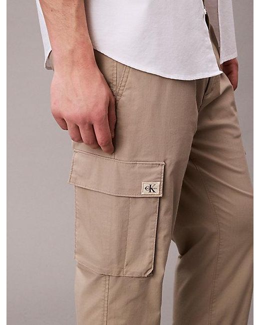 Calvin Klein Multicolor Jeans Skinny Ripstop Cargo Pants for men