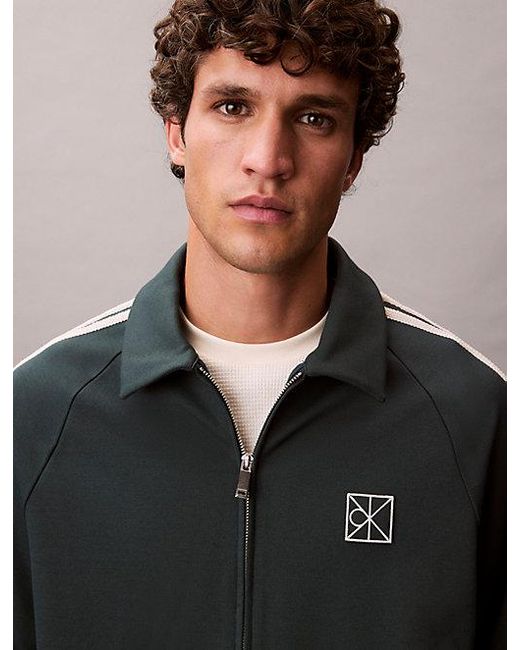 Calvin Klein Gray Milano Jersey Track Jacket for men