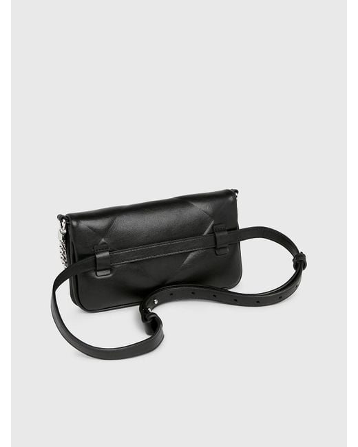 Calvin Klein Black Quilted Convertible Belt Bag
