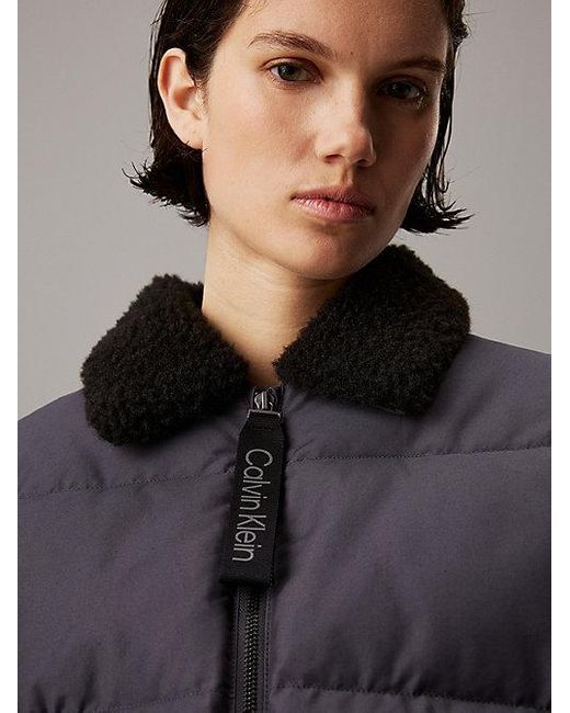 Calvin Klein Relaxed Piloten-pufferjack in het Gray