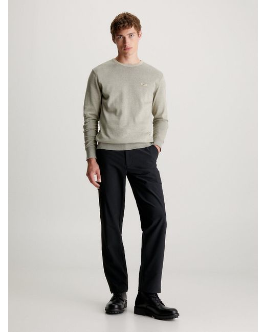 Calvin Klein Natural Cotton Silk Jumper for men