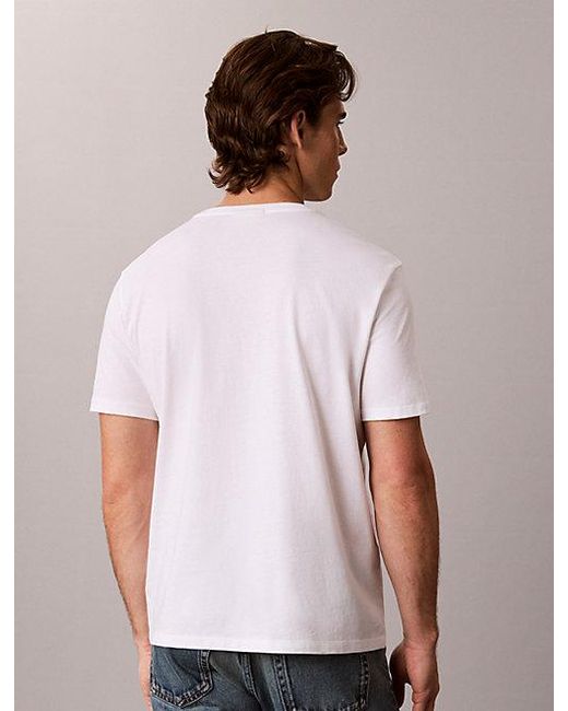 Calvin Klein Multicolor Jeans 2 Pack Cotton Badge T-Shirts for men
