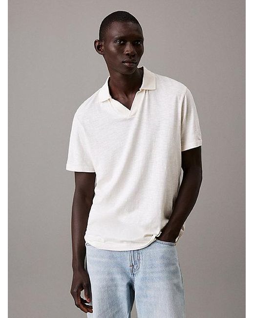 Calvin Klein Poloshirt Met Cuba-Kraag in het Multicolor voor heren