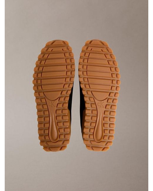 Calvin Klein Brown Suede Organza Runner Trainers