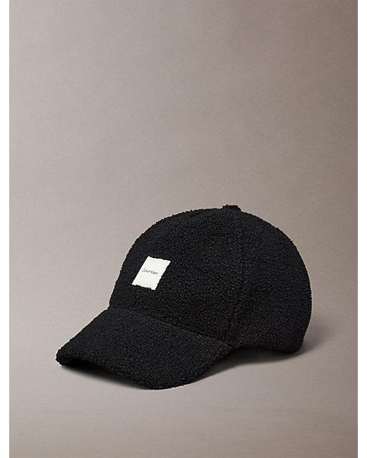 Calvin Klein Black Bouclé-Baseballcap
