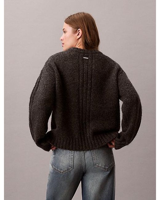 Calvin Klein Black Brushed Blend Pullover Jumper