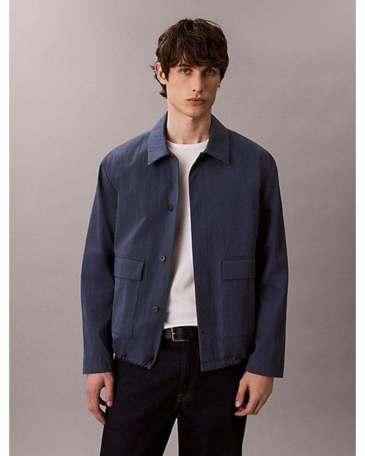 Calvin Klein Technisch Twill Blousonjack in het Blue voor heren
