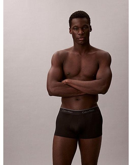 Calvin Klein Black 7 Pack Low Rise Trunks Micro Stretch for men