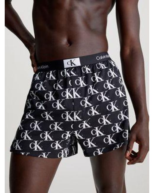 Bóxeres Slim Fit - CK96 Calvin Klein de hombre de color Black