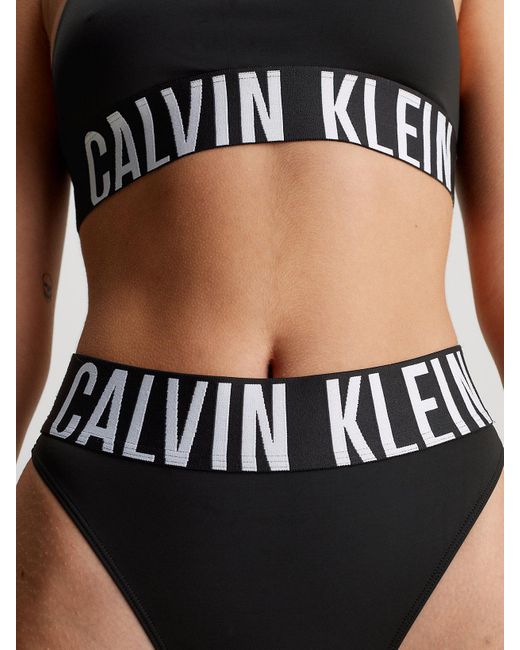 Calvin Klein Black High Leg Tanga - Intense Power