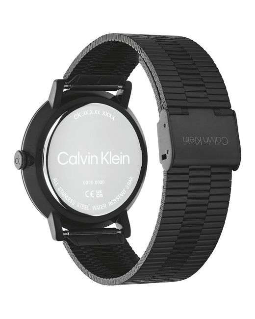 Calvin Klein Black Plated Steel Bracelet Watch for men