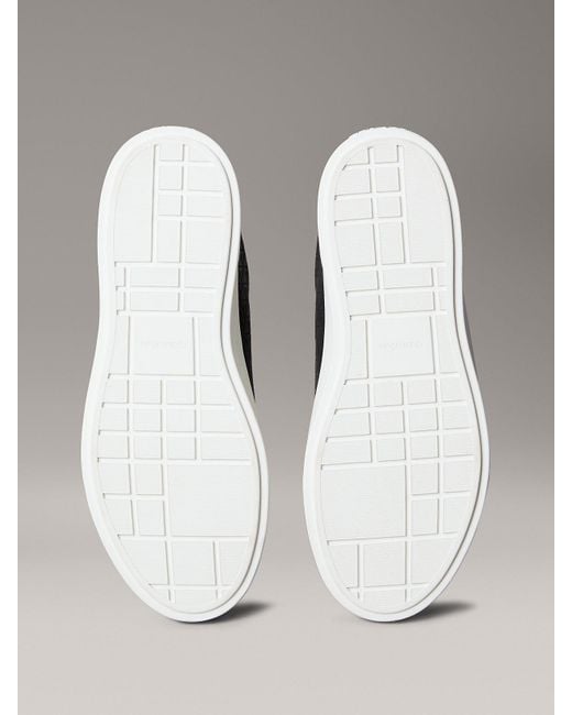 Baskets En Cuir À Motif Logo Emblème Calvin Klein en coloris Black