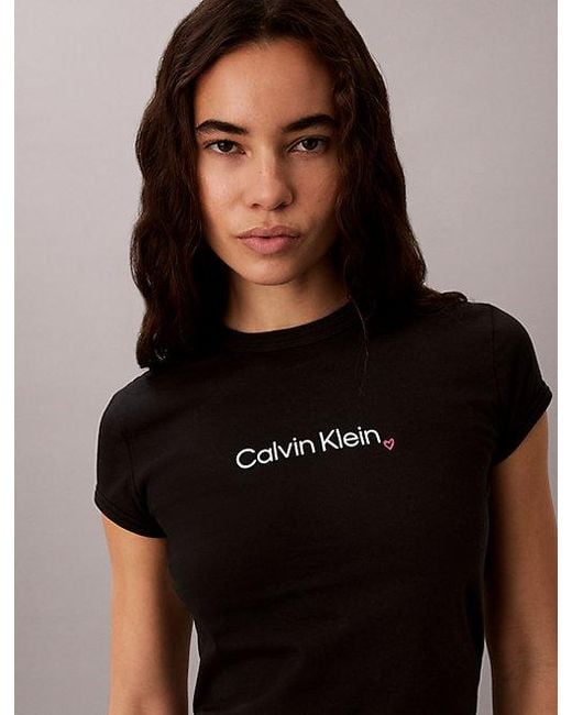Calvin Klein Black Jeans Slim Heart Logo T-Shirt
