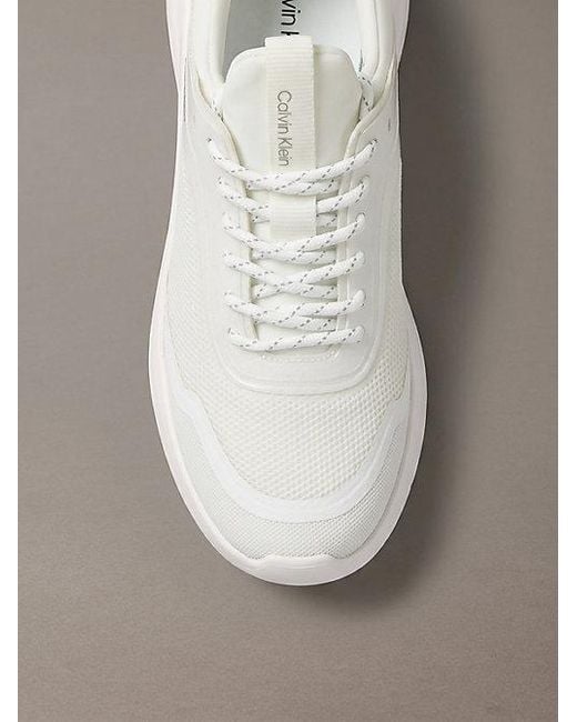 Calvin Klein White Ck Curve Lightweight Runner Trainers