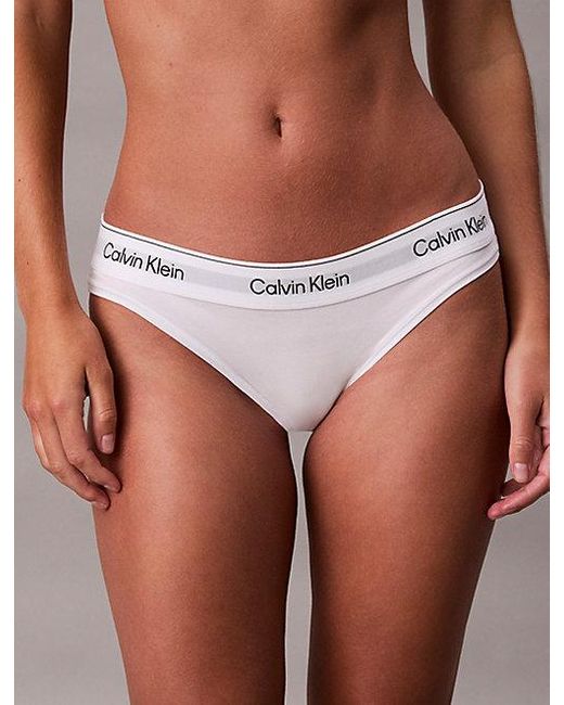 Calvin Klein White Bikini Briefs Icon Cotton Modal