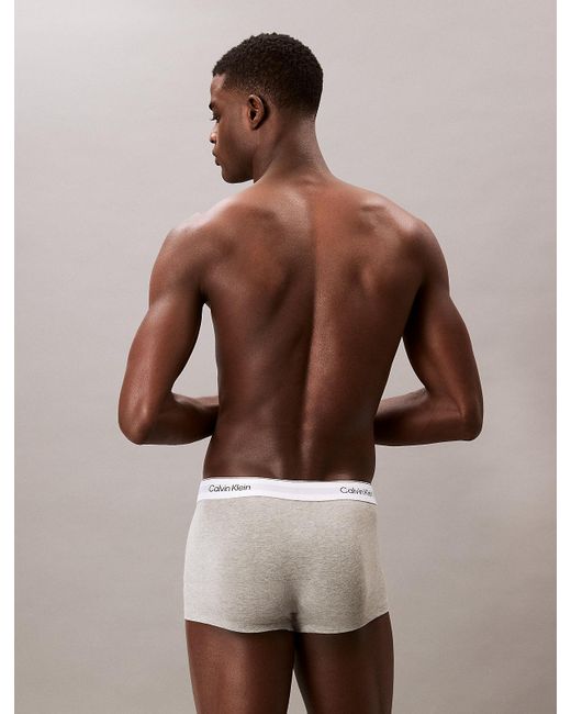 Calvin Klein White 3 Pack Low Rise Trunks for men