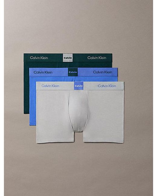 Calvin Klein Blue 3 Pack Trunks for men