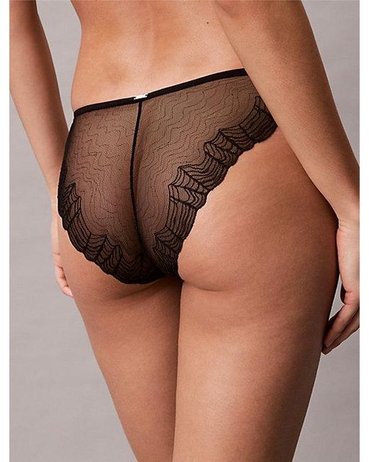 Calvin Klein Black Bikini Briefs Ck Geo Lace