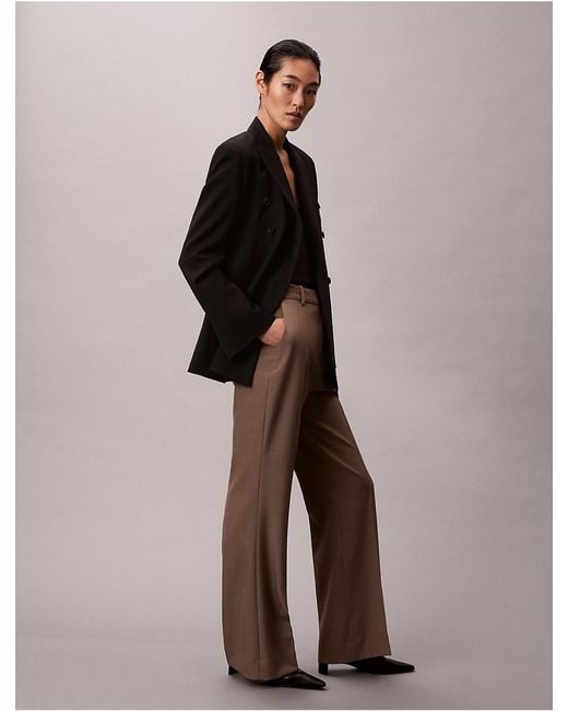 Calvin Klein Brown Tailored Flared Pants