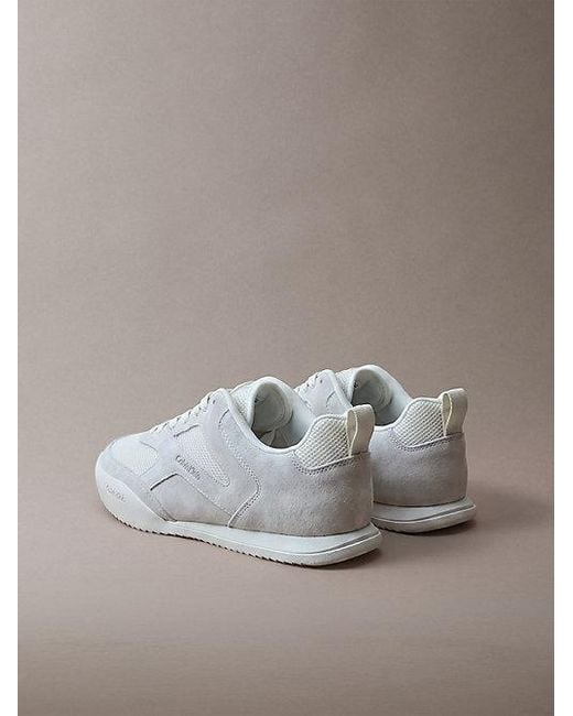 Calvin Klein Metallic Ck Kayla Suede Runner Trainers
