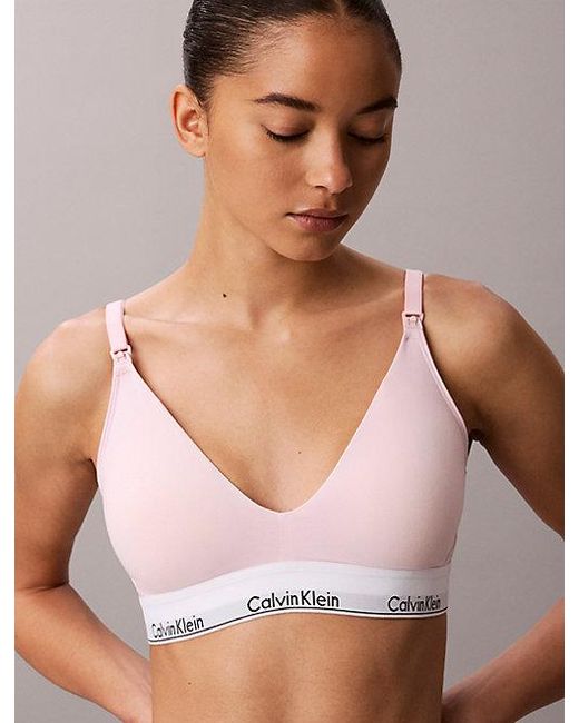 Calvin Klein Purple Maternity Bralette Icon Cotton Modal