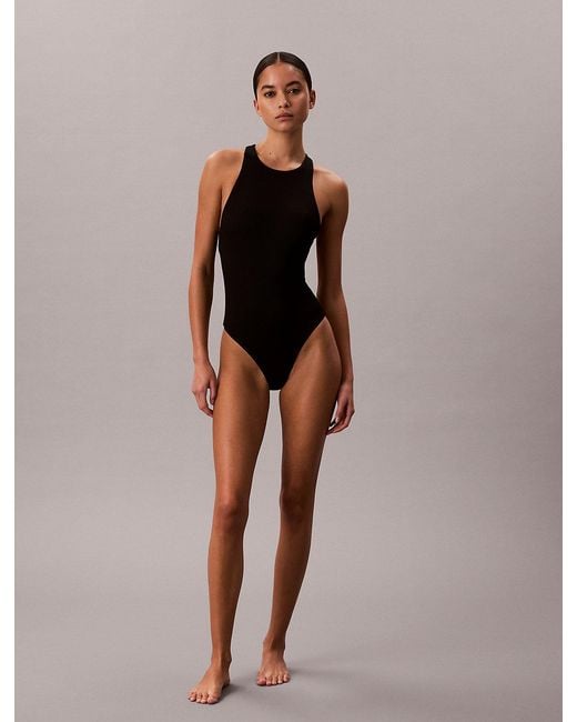 Calvin Klein Black Cross Back Swimsuit