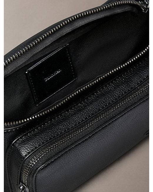 Calvin Klein Gray Pebbled Logo Strap Bum Bag for men