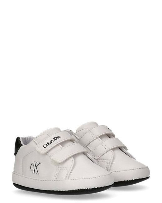 Calvin Klein White Jeans Baby Signature Velcro Trainers for men