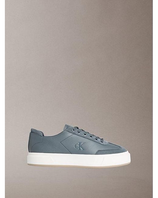 Calvin Klein Metallic Premier Leather Signature Trainers for men
