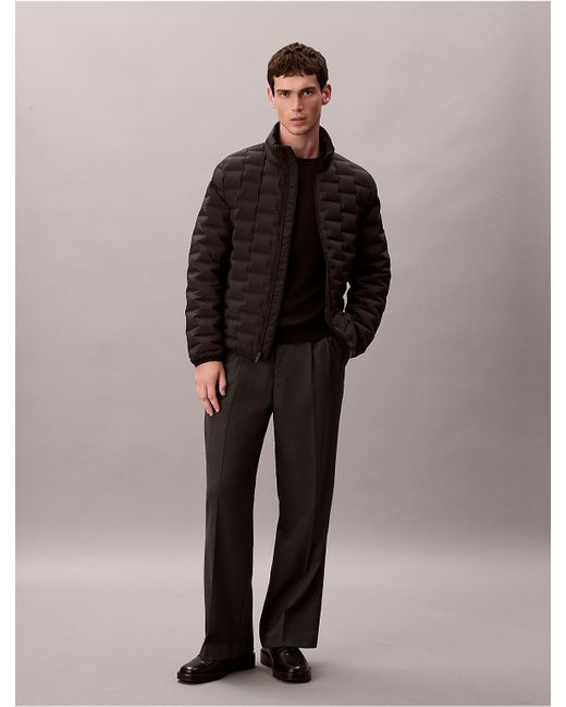 Calvin Klein Black Packable Lightweight Quilted Goose Down Puffer Jacket for men