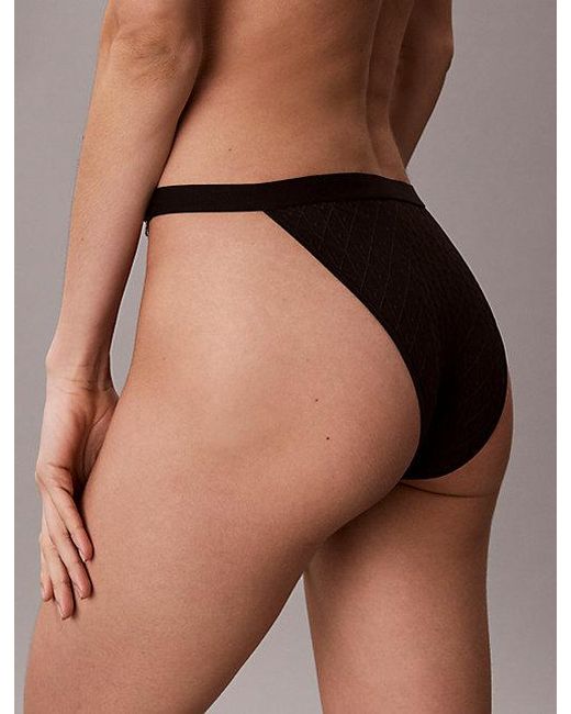Calvin Klein Brown Bikini Briefs Embossed Emblem