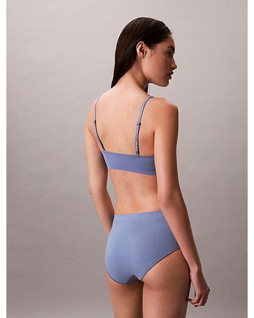 Calvin Klein Blue Lightly Lined Bralette Invisibles