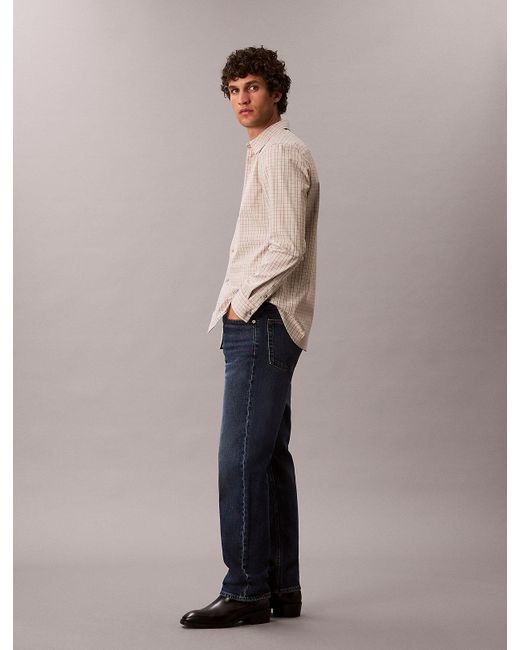 Calvin Klein Blue Standard Straight Fit Jeans for men