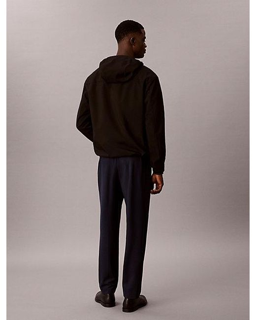 Calvin Klein Black Comfort Knit Tapered Trousers for men