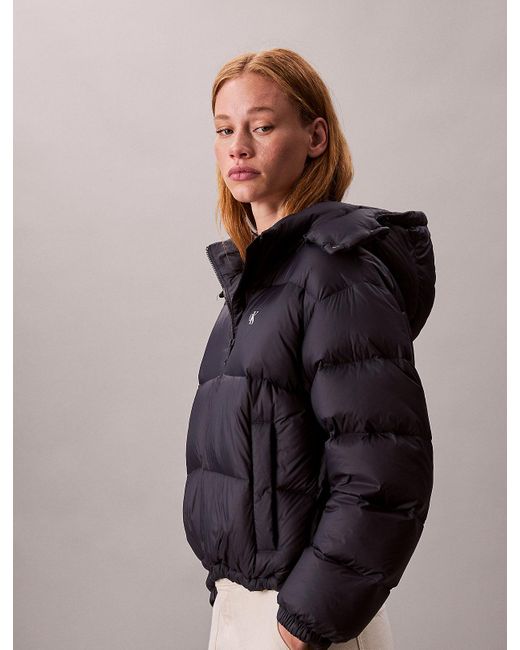 Calvin Klein Blue Short Down Puffer Jacket