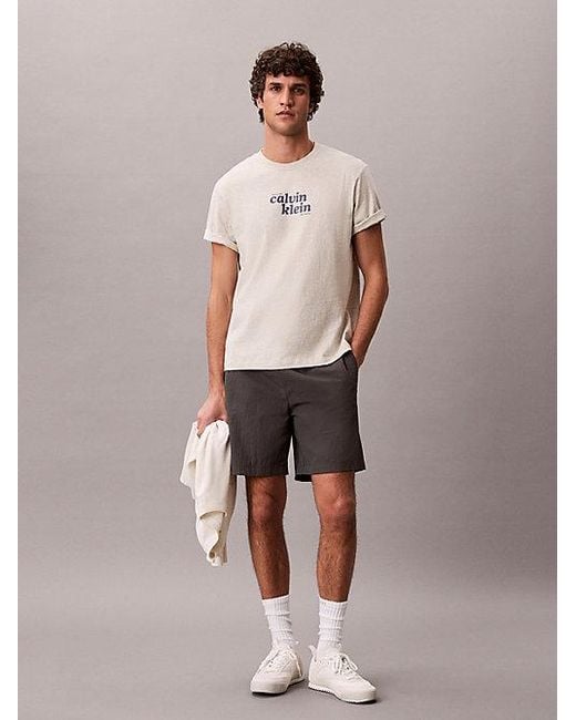 Calvin Klein Gray Jeans Relaxed Logo T-Shirt for men