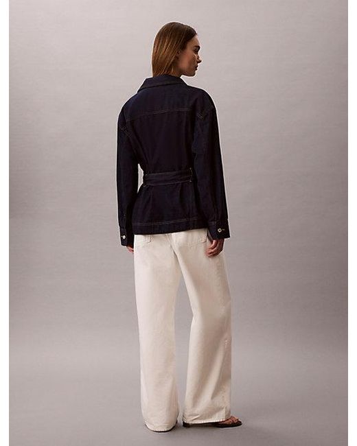Calvin Klein Multicolor Jeans Belted Denim Jacket