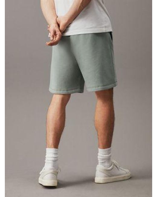 Shorts de chándal de felpa con monograma Calvin Klein de hombre de color Gray