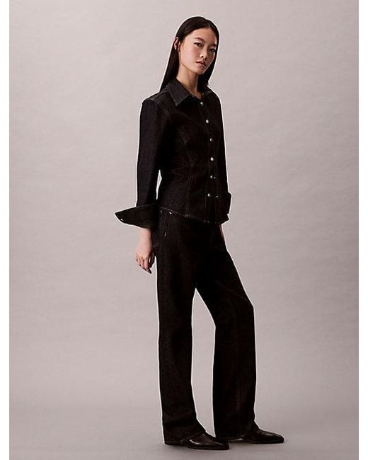 Calvin Klein Black Jeans Straight Bootcut Jeans