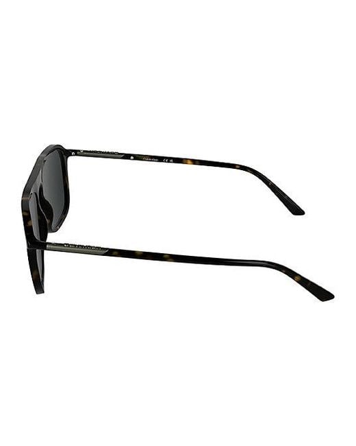 Calvin Klein Black Modified Rectangle Sunglasses for men