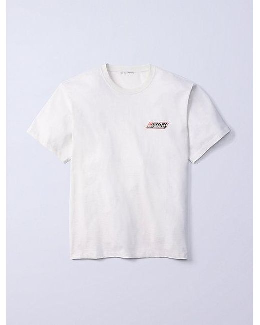 Calvin Klein White Jung Kook For Logo Badge Relaxed T-Shirt for men
