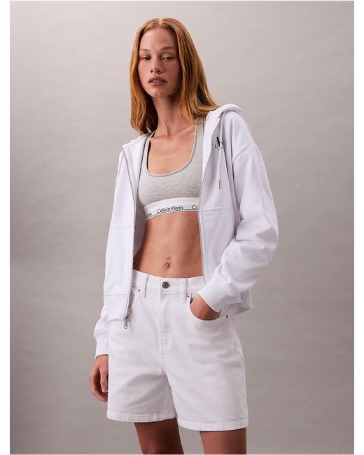 Calvin Klein Purple Monogram Zip Up Hoodie