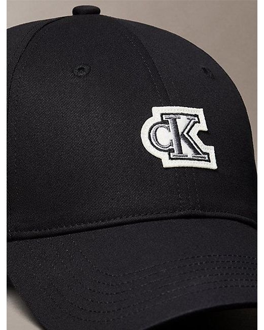 Calvin Klein Black Cotton Twill Logo Cap for men
