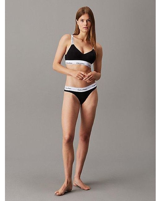 Calvin Klein Black Bralette Modern Cotton