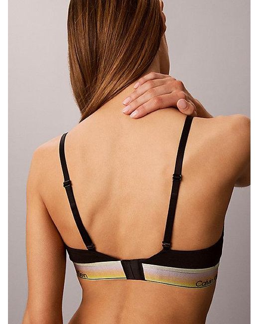 Calvin Klein Black Lightly Lined Triangle Bra Pride