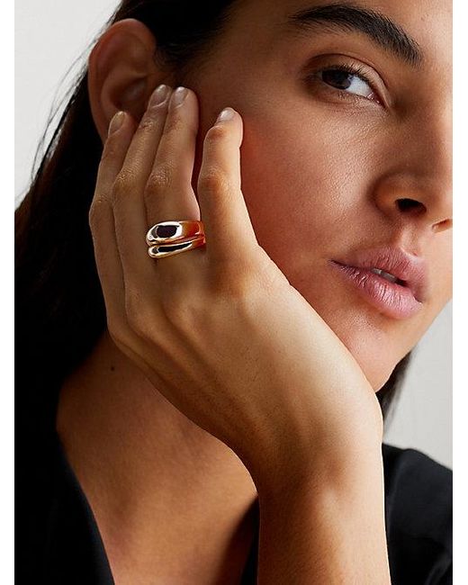 Calvin Klein Natural Organic Shape 2 -Piece Rings Set