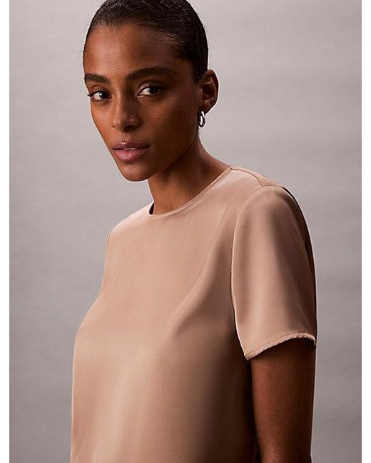 Calvin Klein Natural Satin Shell Top